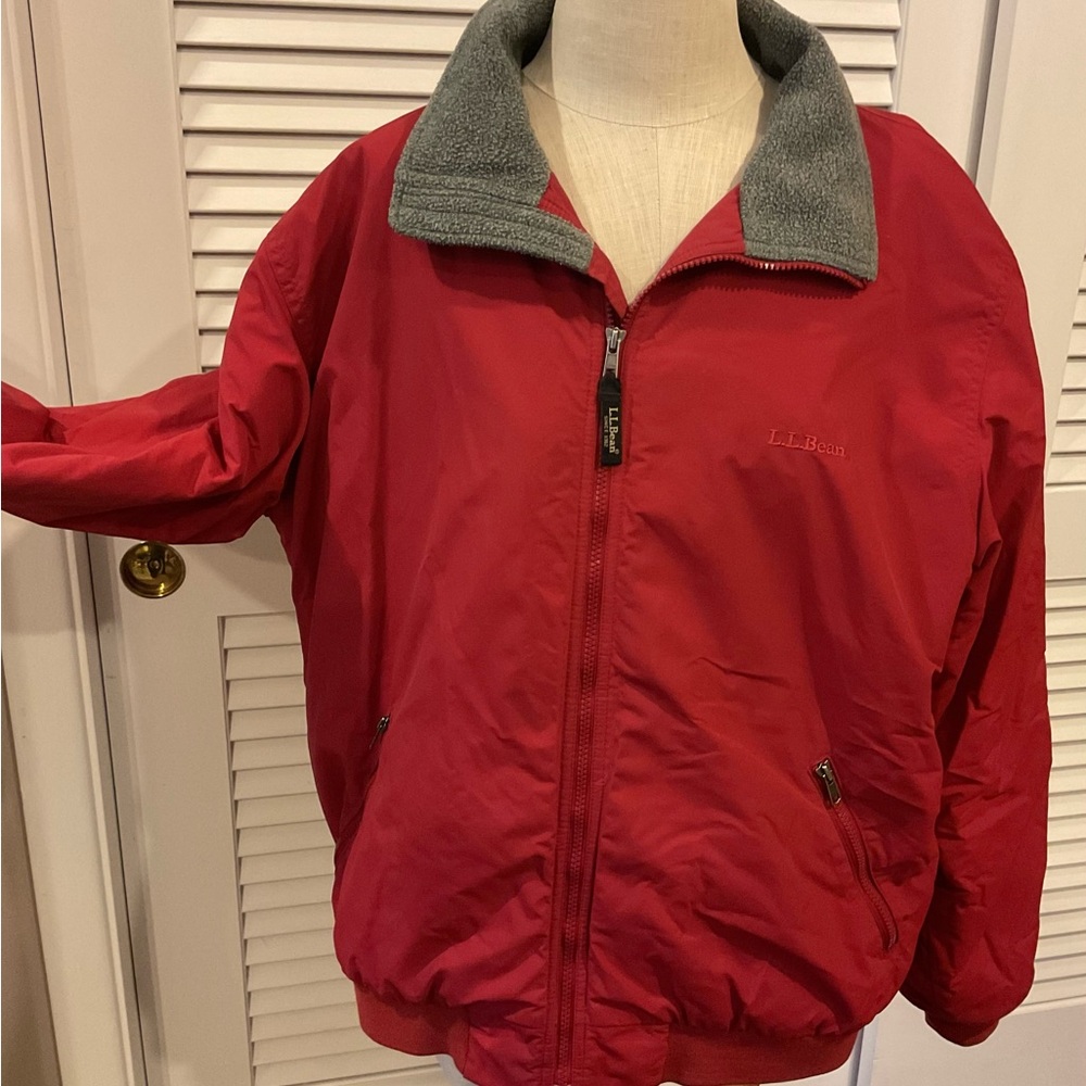 L.L. Bean Warm Up Jacket with Charcoal Collar & Lining
